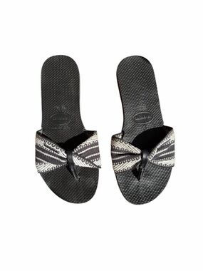 Women’s Havaianas Black and Cream Boho  Sandals